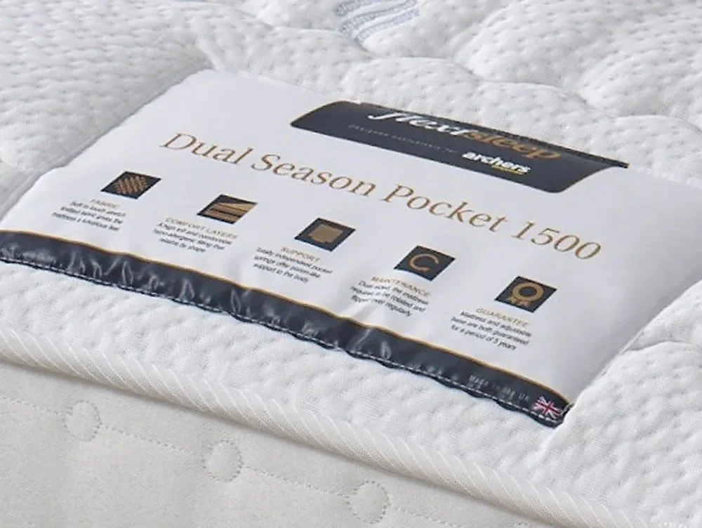 Flexisleep Flexisleep Dual Season Pocket 1500 3ft6 Adjustable Bed Large Single Mattress