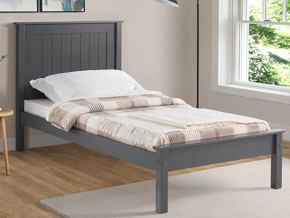 Limelight  Limelight Taurus 3ft Single Dark Grey Wooden Bed Frame (Low Footend)