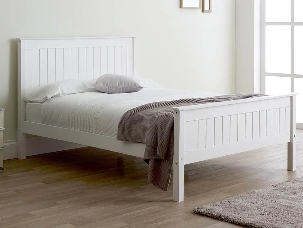 Limelight  Limelight Taurus 5ft King Size White Wooden Bed Frame (High Footend)