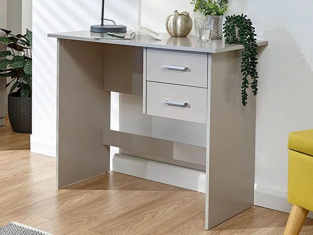 GFW Clearance - GFW Panama Grey 2 Drawer Study Desk