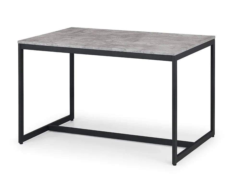 Julian Bowen Clearance - Julian Bowen Staten Concrete Effect And Black Dining Table