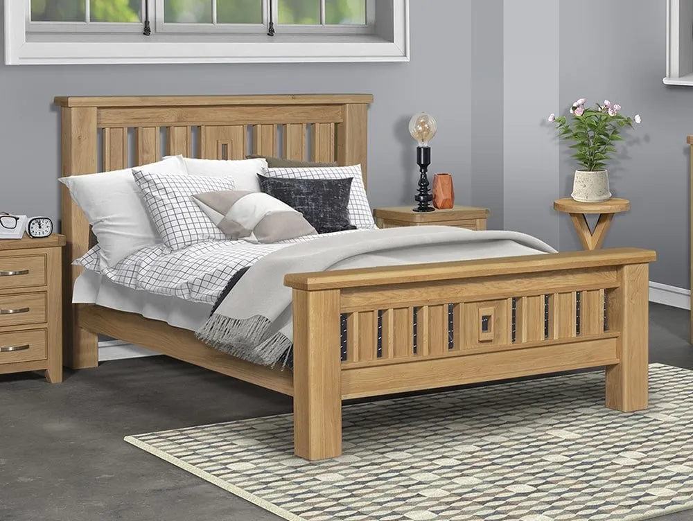 ASC ASC Selkirk 4ft6 Double Oak Wooden Bed Frame