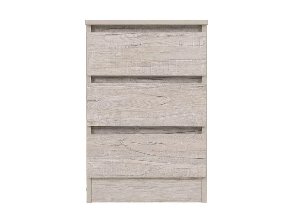 Seconique Seconique Malvern Urban Snow 3 Drawer Bedside Table