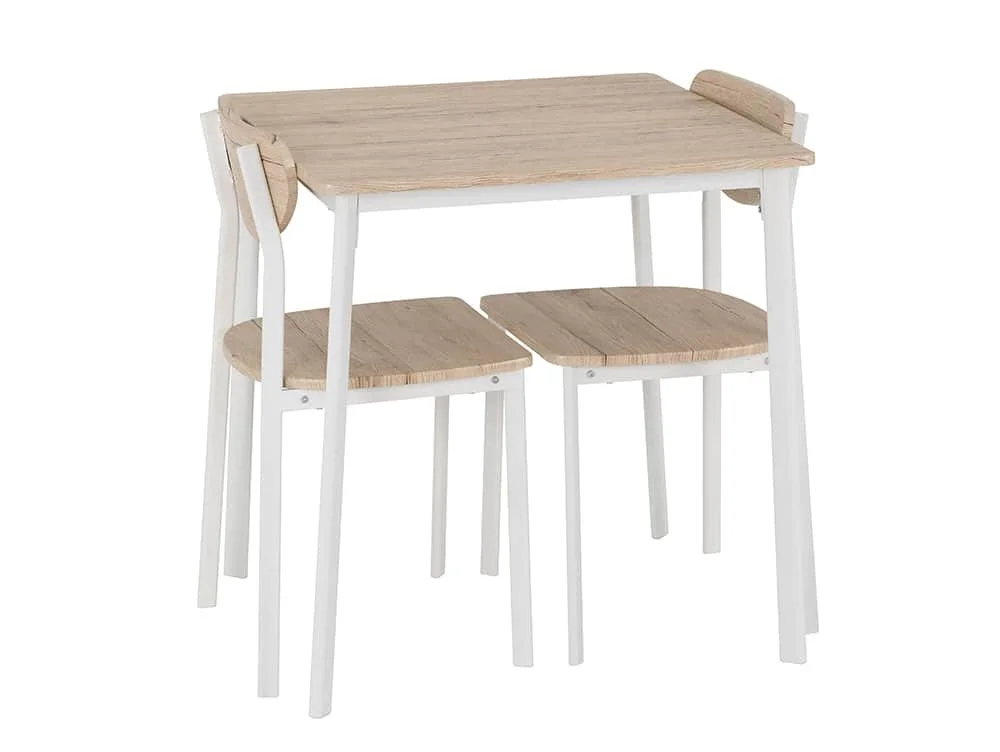 Seconique Seconique Riley White and Oak Dining Table and 2 Chair Set