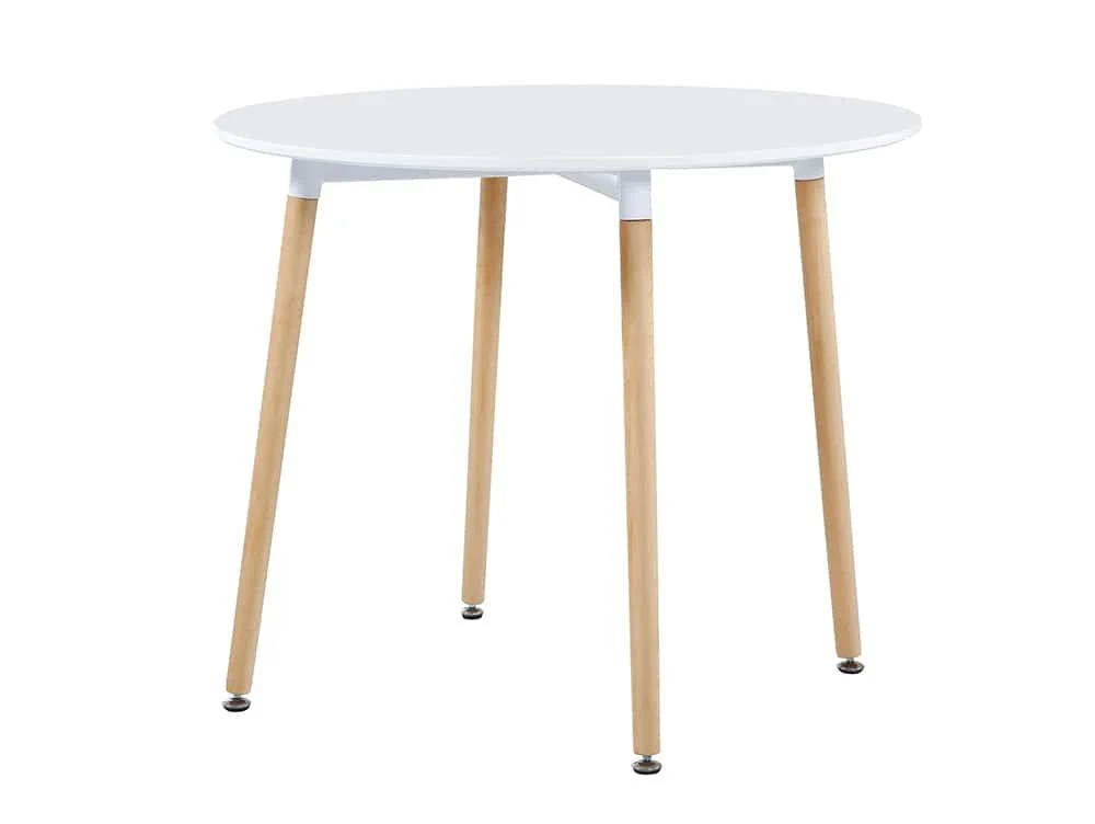 Seconique Seconique Lindon 90cm White and Oak Dining Table