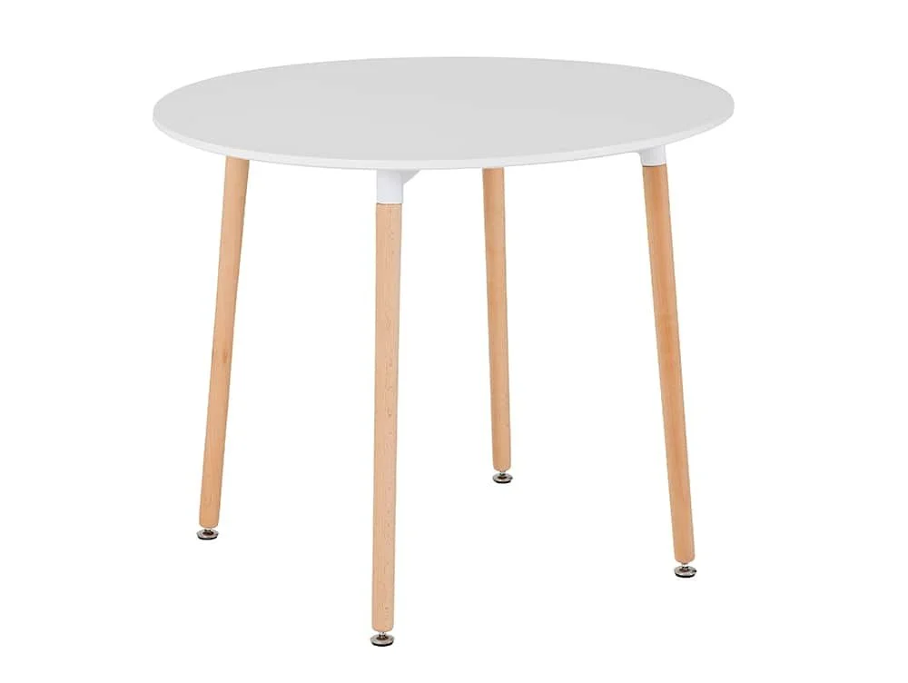 Seconique Seconique Lindon 90cm White and Oak Dining Table