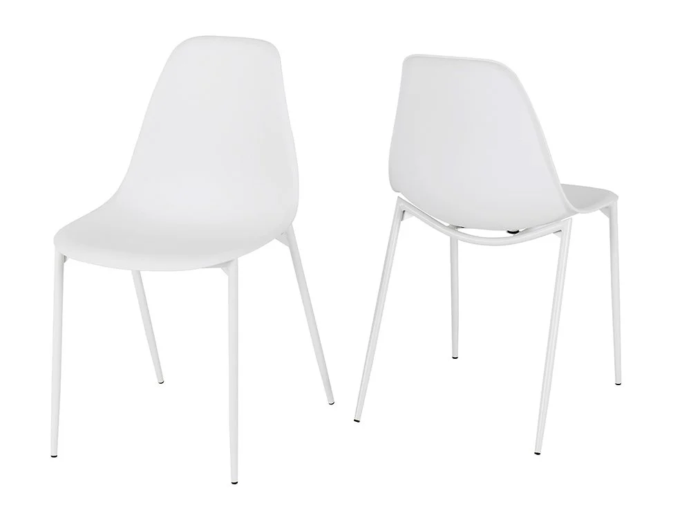 Seconique Seconique Lindon Set of 2 White Dining Chairs