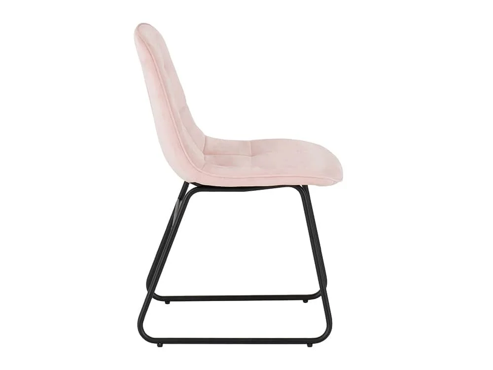 Seconique Seconique Lukas Set of 2 Pink Velvet Dining Chairs