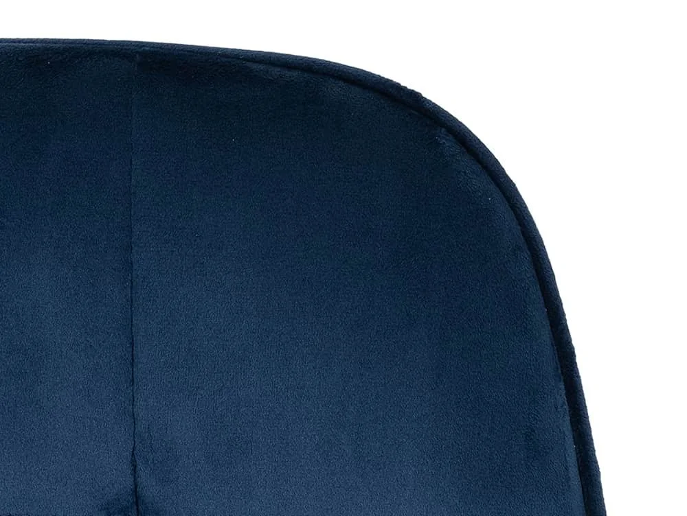 Seconique Seconique Lukas Set of 2 Blue Velvet Dining Chairs