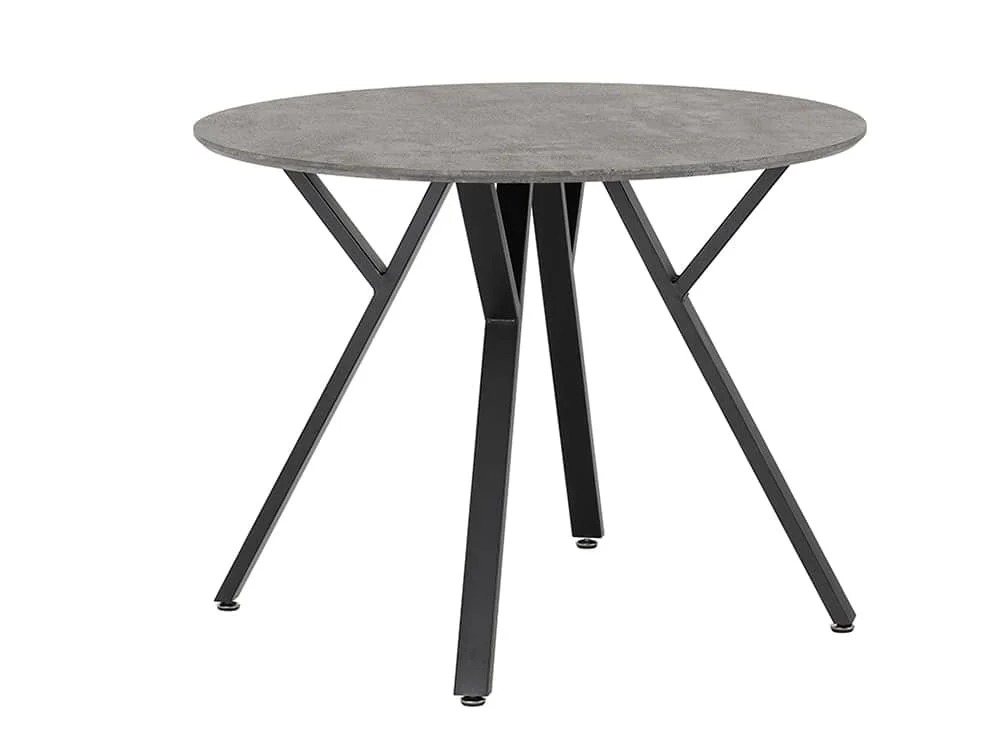 Seconique Seconique Athens 100cm Concrete Effect Round Dining Table