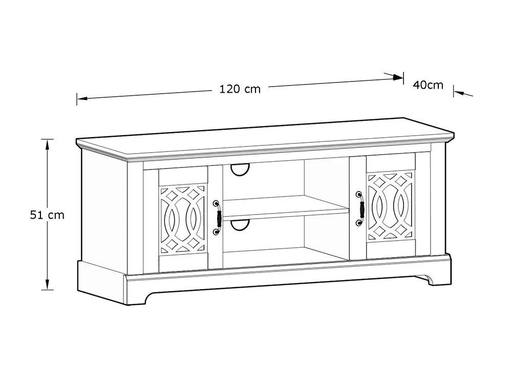 GFW GFW Amelie Dusty Grey 2 Door TV Cabinet