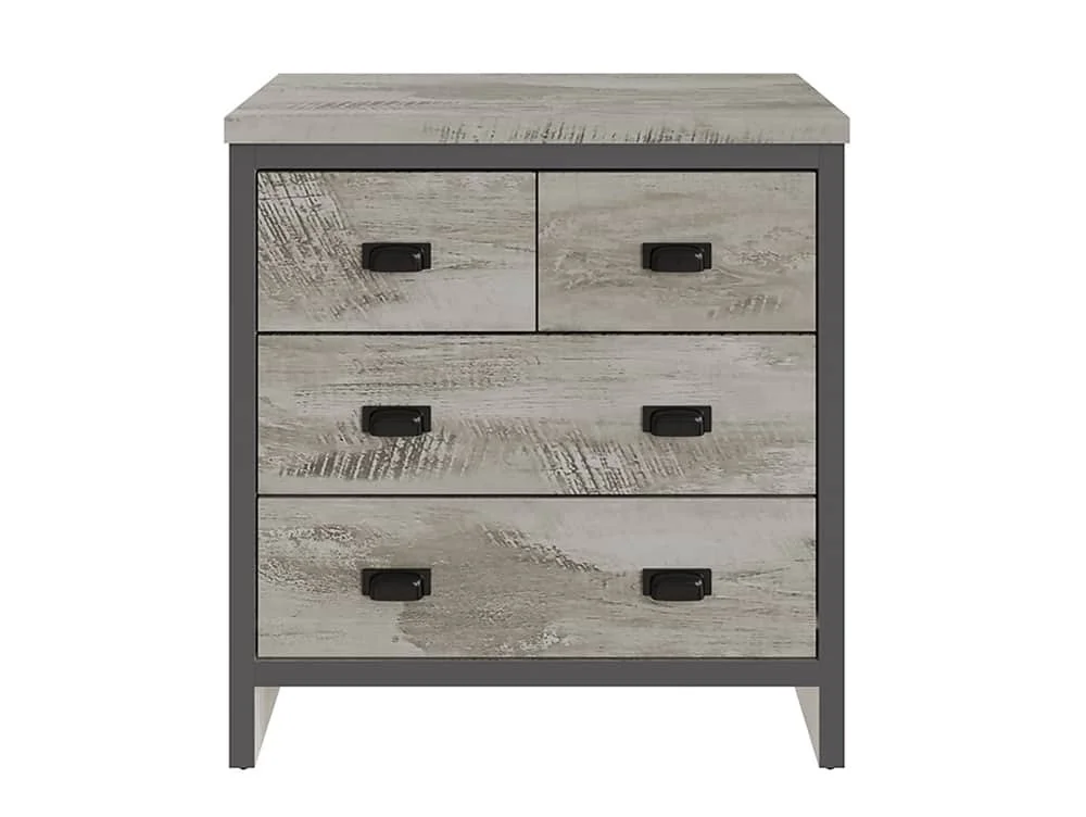 GFW GFW Boston Grey Wood Effect 2+2 Drawer Chest of Drawers