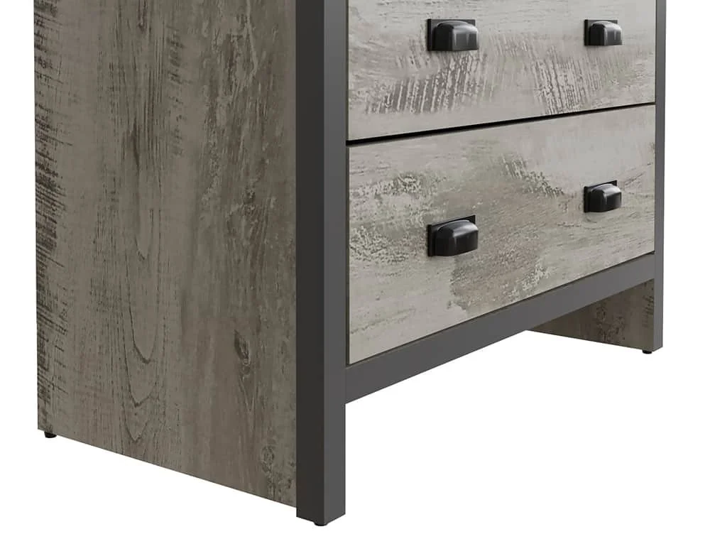 GFW GFW Boston Grey Wood Effect 2+2 Drawer Chest of Drawers