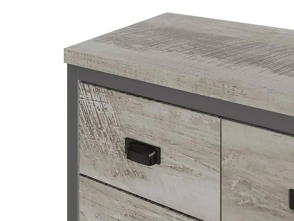 GFW GFW Boston Grey Wood Effect 2+2 Drawer Chest of Drawers