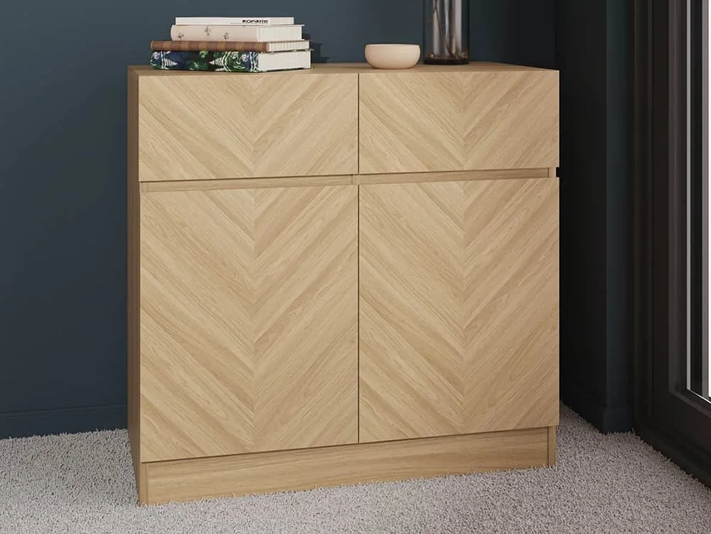 GFW GFW Catania Euro Oak 2 Door 2 Drawer Sideboard