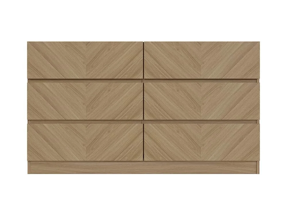 GFW GFW Catania Euro Oak 3+3 Drawer Chest of Drawers