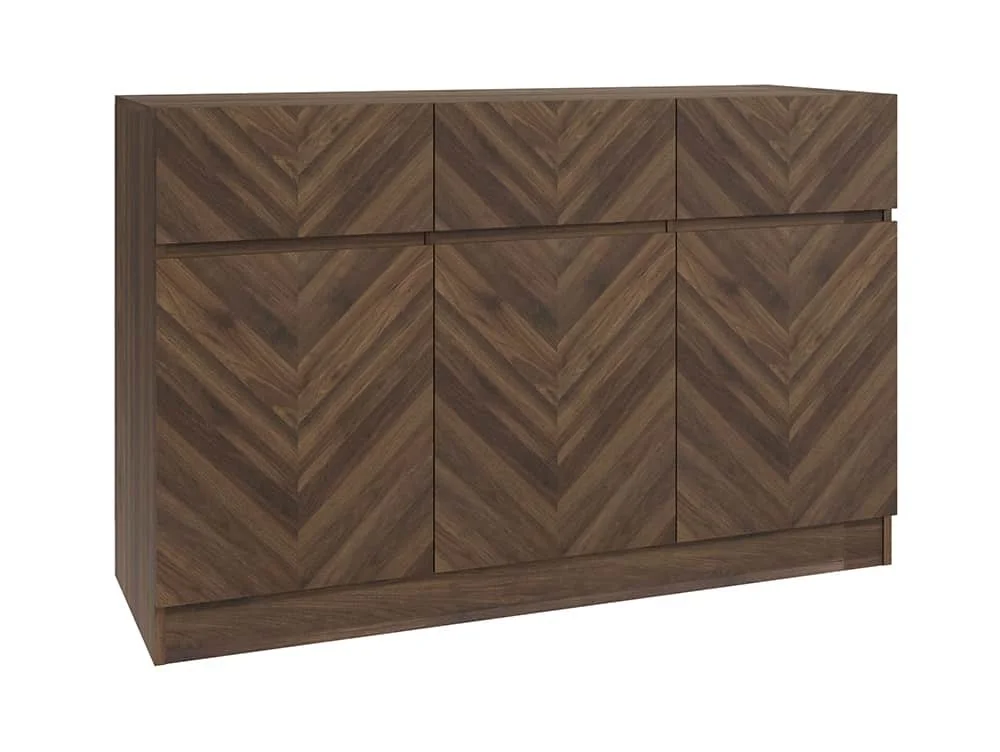 GFW GFW Catania Royal Walnut 3 Door 3 Drawer Sideboard