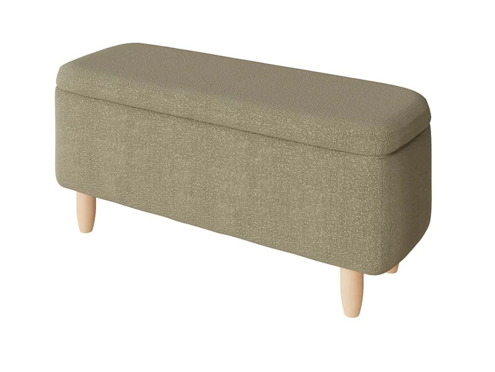 GFW GFW Florence Mushroom Boucle Fabric Ottoman Storage Bench