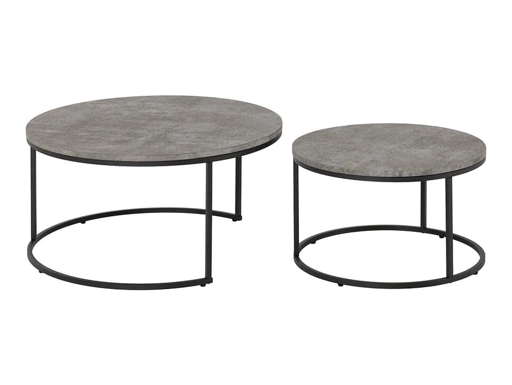 Seconique Seconique Athens Concrete Effect Nesting Coffee Tables