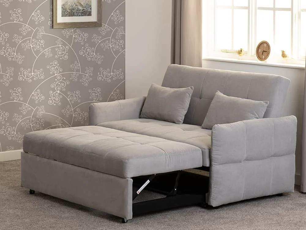 Seconique Seconique Chelsea Silver Fabric Sofa Bed