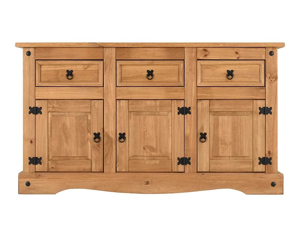 Seconique Seconique Corona Pine 3 Door 3 Drawer Sideboard