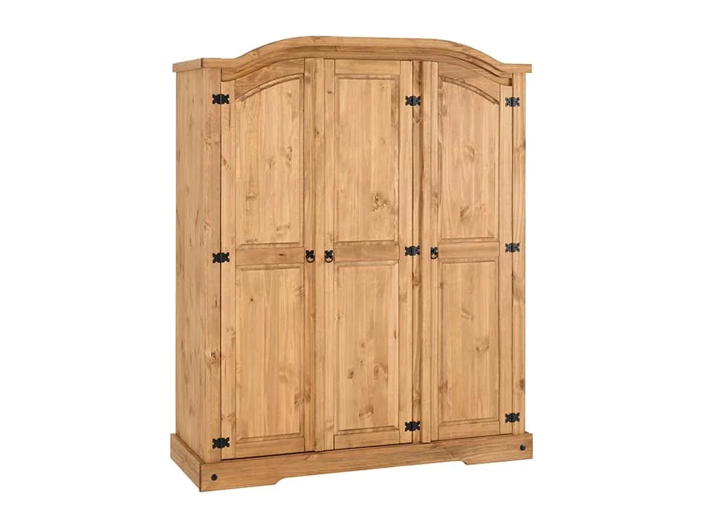 Seconique Seconique Corona Pine 3 Door Triple Wardrobe