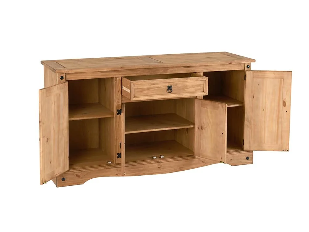 Seconique Seconique Corona Pine 4 Door 1 Drawer Sideboard