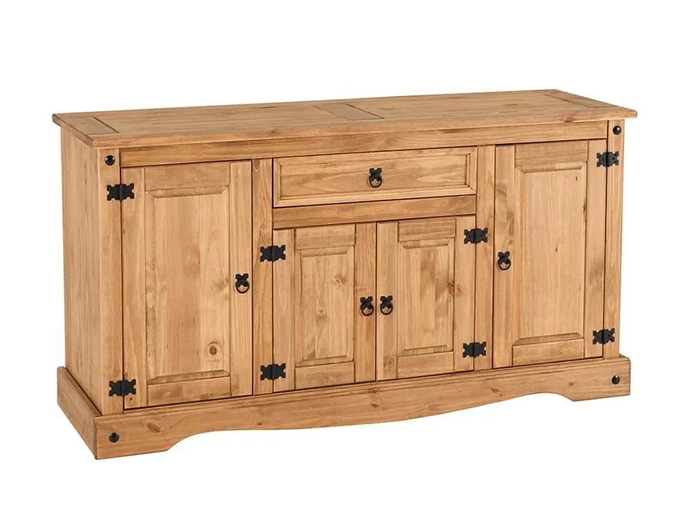 Seconique Seconique Corona Pine 4 Door 1 Drawer Sideboard