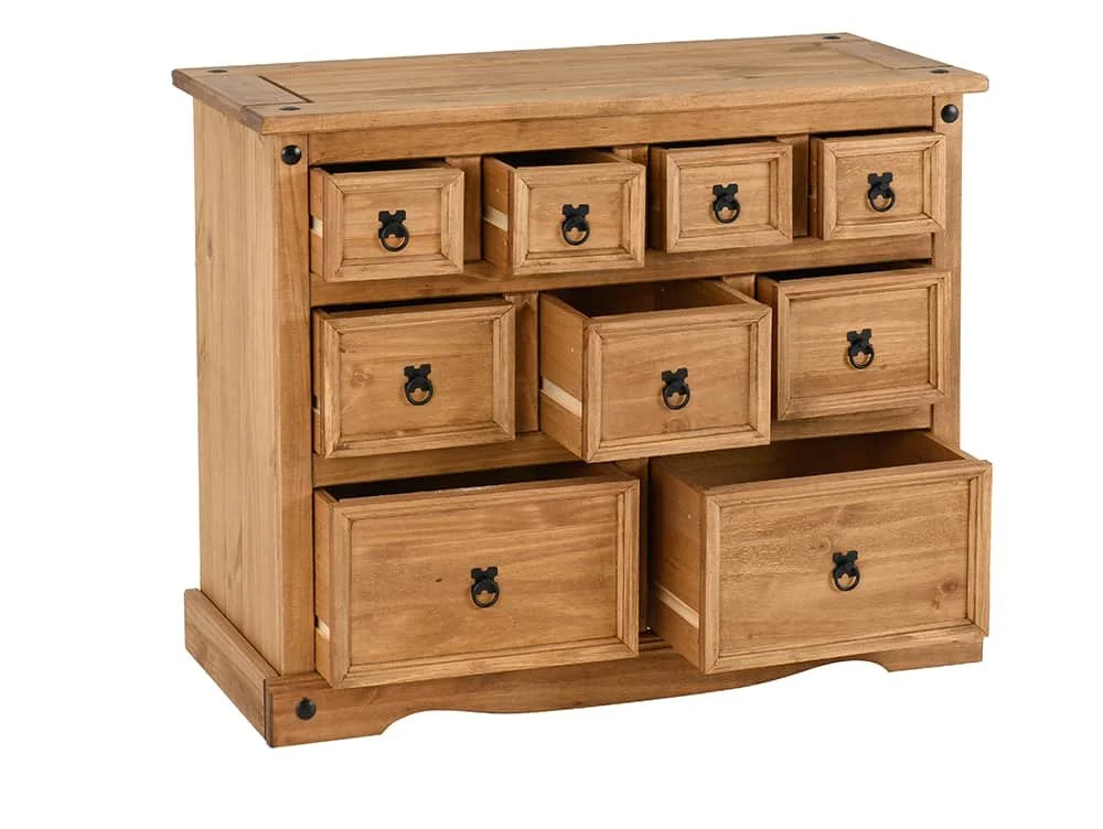 Seconique Seconique Corona Pine 9 Drawer Merchant Chest of Drawers