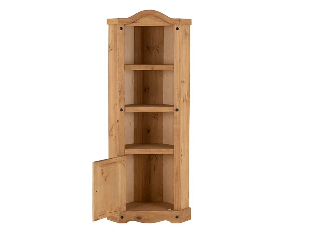 Seconique Seconique Corona Pine 1 Door Corner Display Cabinet