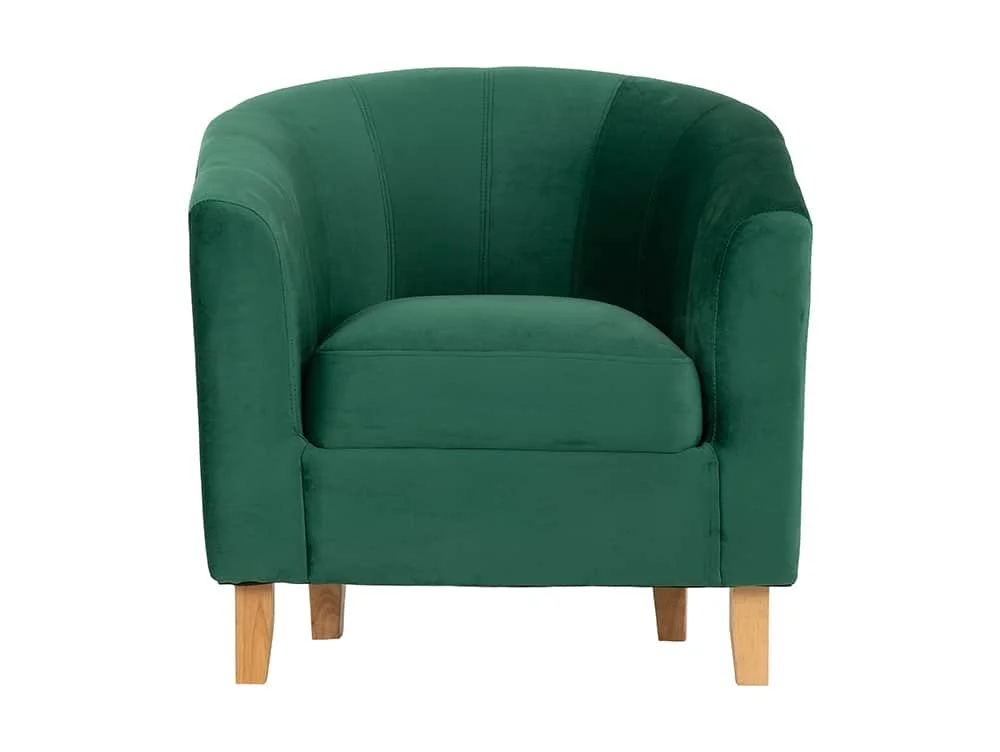 Seconique Seconique Tempo Emerald Green Velvet Tub Chair