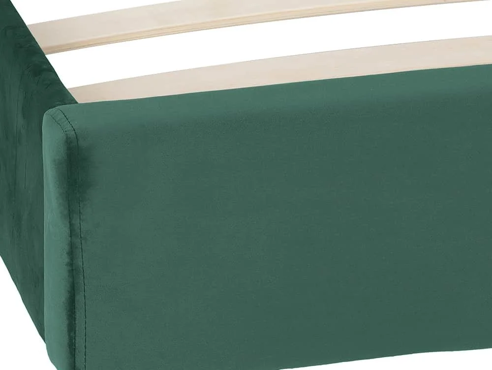 Seconique Seconique Freya 4ft6 Green Velvet Fabric Bed Frame