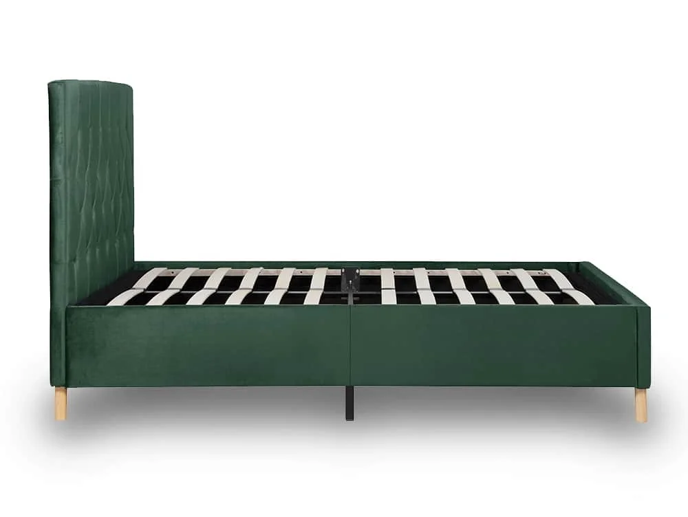 Birlea Furniture & Beds Birlea Loxley 4ft6 Double Green Fabric Bed Frame