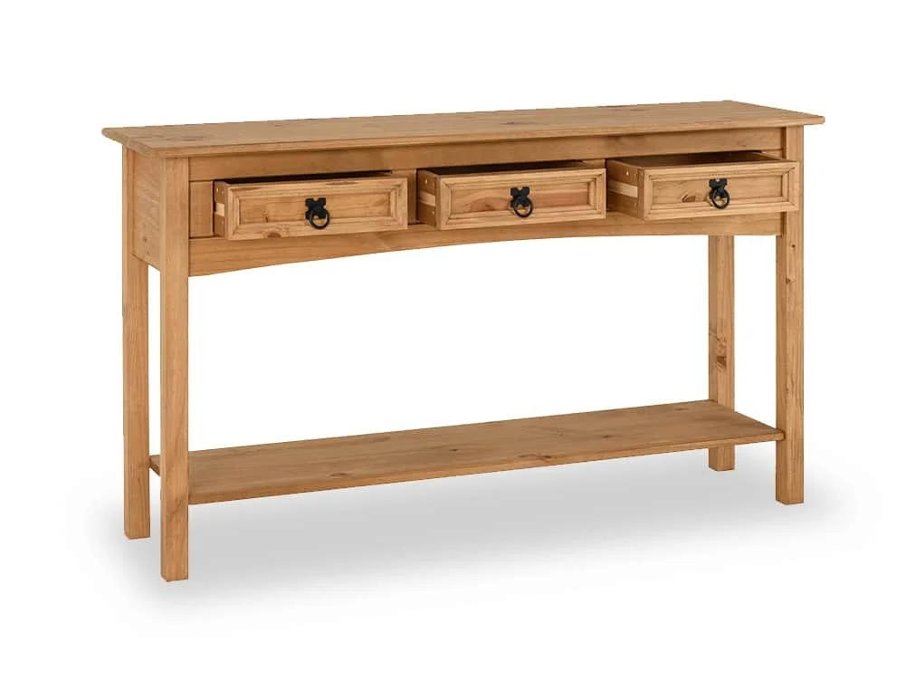 Seconique Seconique Corona Pine 3 Drawer Console Table