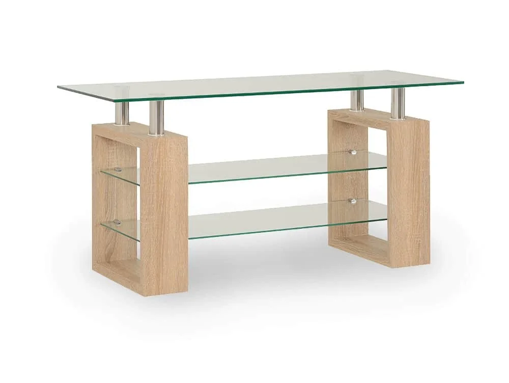 Seconique Seconique Milan Glass and Oak TV Unit