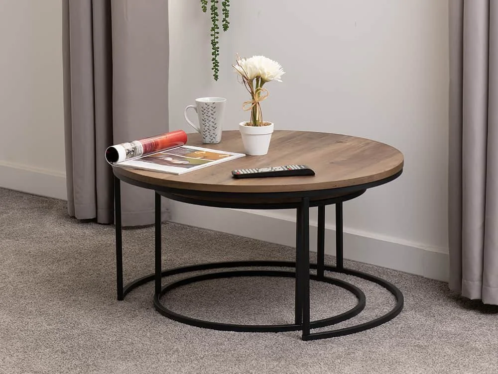 Seconique Seconique Quebec Oak Effect Nesting Coffee Tables