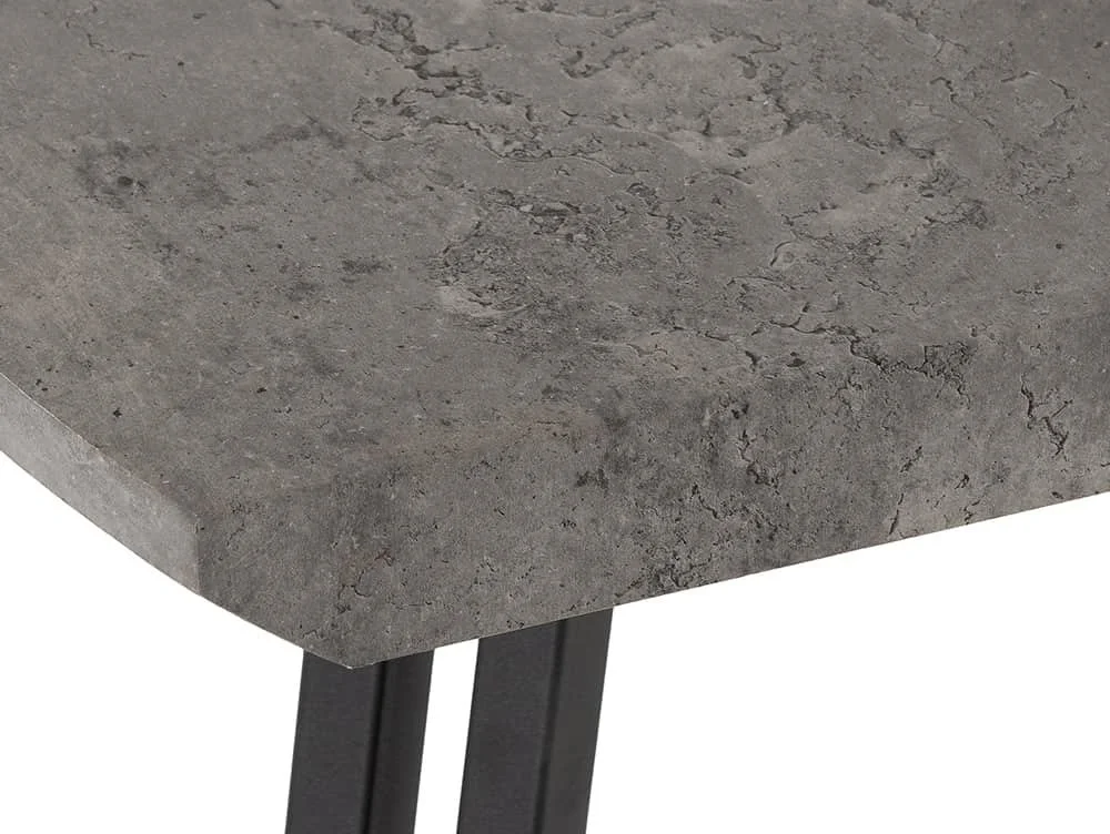 Seconique Seconique Quebec Wave 140cm Concrete Effect Dining Table