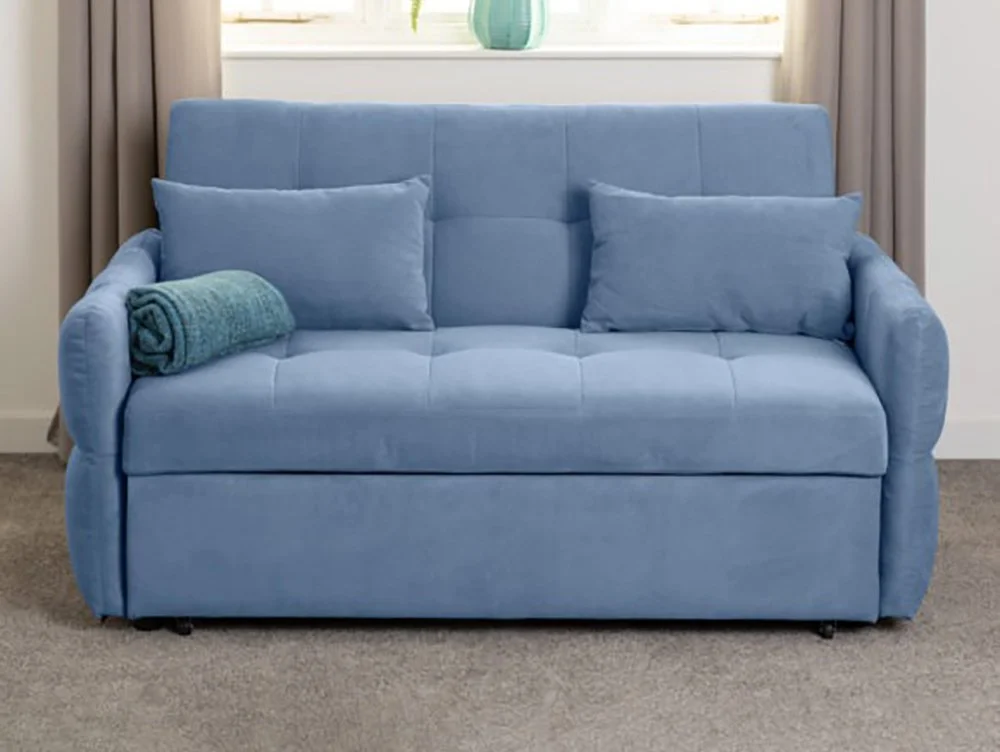 Seconique Seconique Chelsea Blue Fabric Sofa Bed