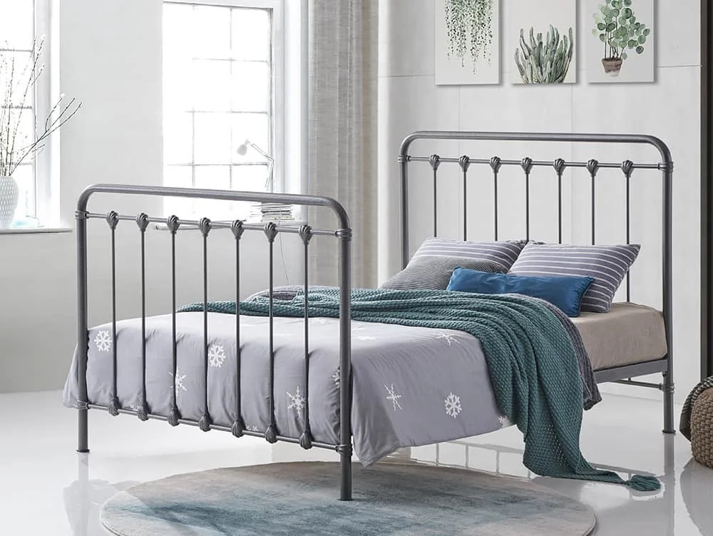 Time Living Time Living Havana 4ft6 Double Grey Metal Bed Frame