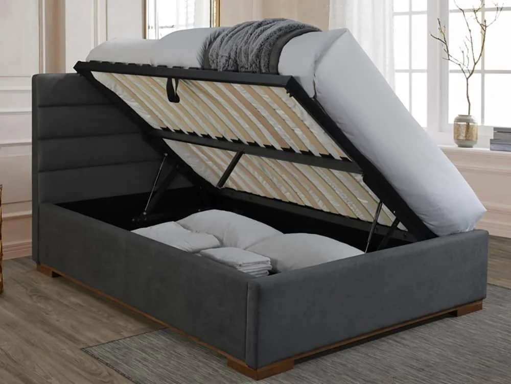 Time Living Time Living Mayfair 4ft6 Double Dark Grey Fabric Ottoman Bed Frame