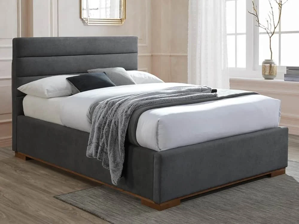 Time Living Time Living Mayfair 5ft King Size Dark Grey Fabric Ottoman Bed Frame