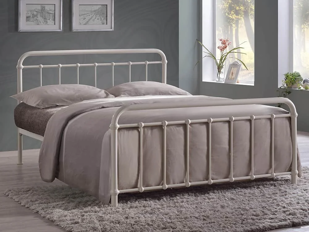 Time Living Time Living Miami 4ft6 Double Ivory Metal Bed Frame