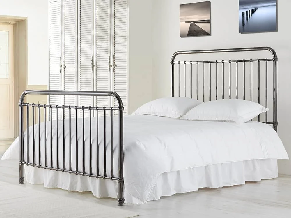 Time Living Time Living Rose 4ft6 Double Black Nickel Metal Bed Frame