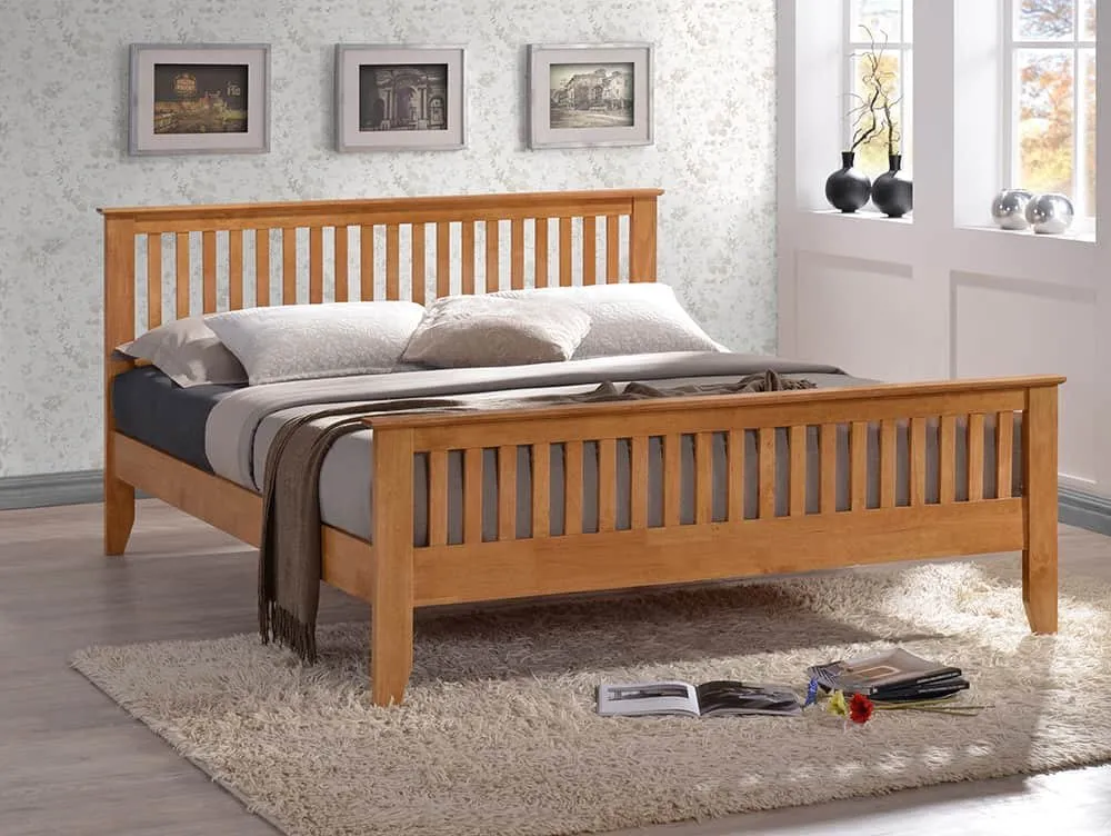 Time Living Time Living Turin 5ft King Size Honey Oak Wooden Bed Frame