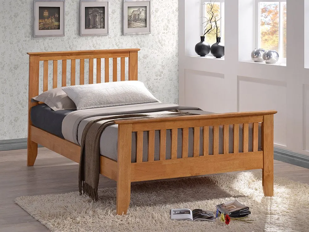 Time Living Time Living Turin 3ft Single Honey Oak Wooden Bed Frame