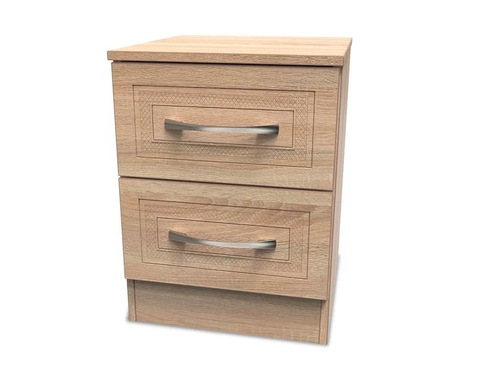 Welcome Welcome Dorset 2 Drawer Small Bedside Table (Assembled)