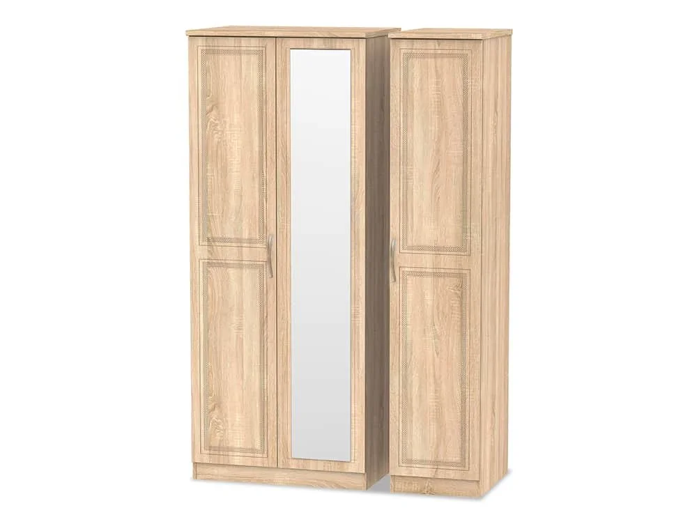 Welcome Welcome Dorset 3 Door Mirrored Triple Wardrobe (Assembled)