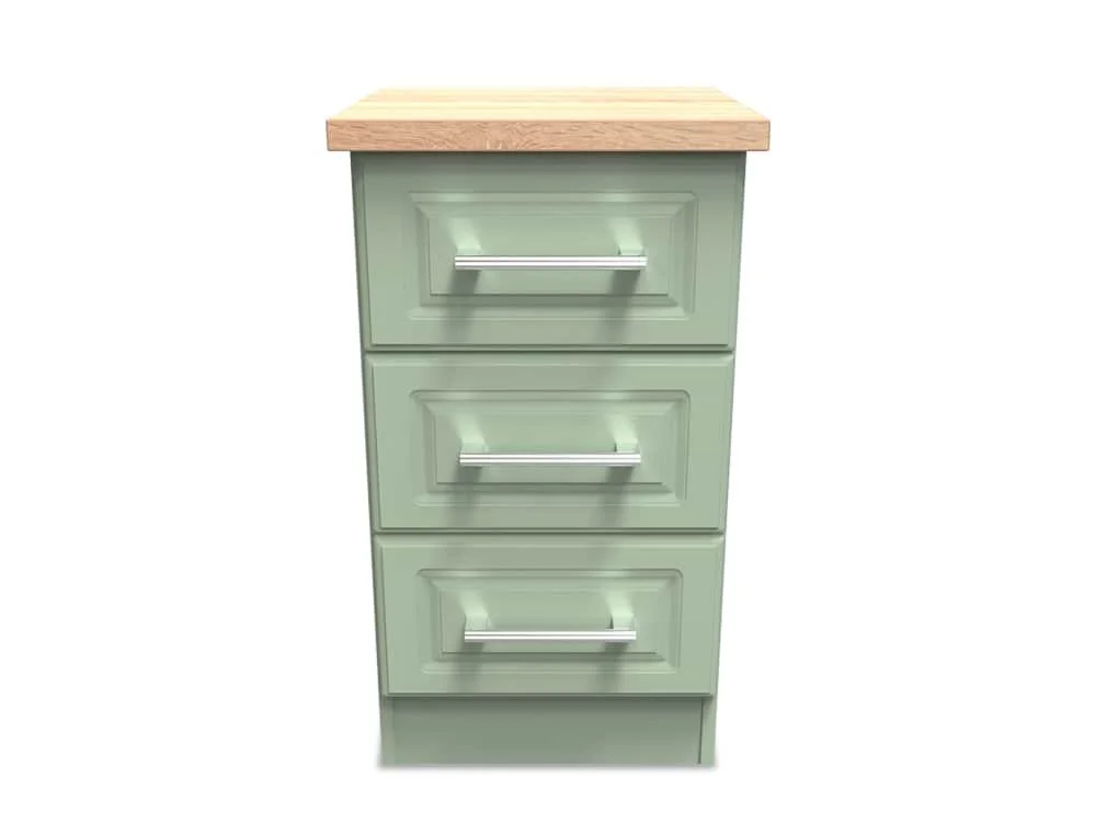 Welcome Welcome Kent 3 Drawer Bedside Table (Assembled)