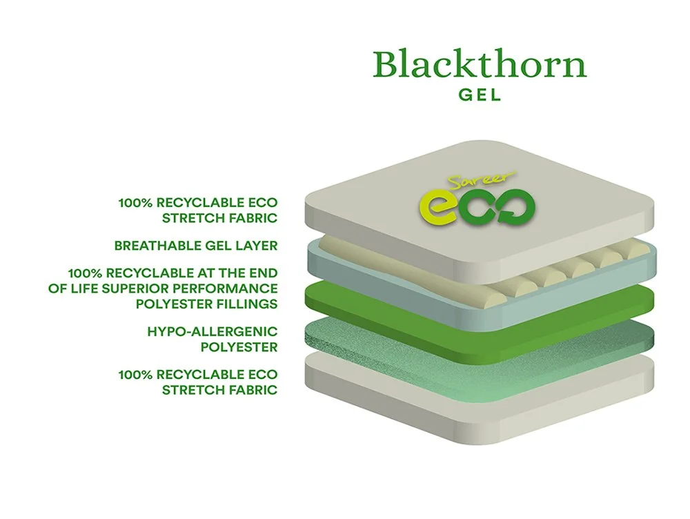 Sareer Sareer Eco Blackthorn Gel 2ft6 Small Single Mattress in a Box