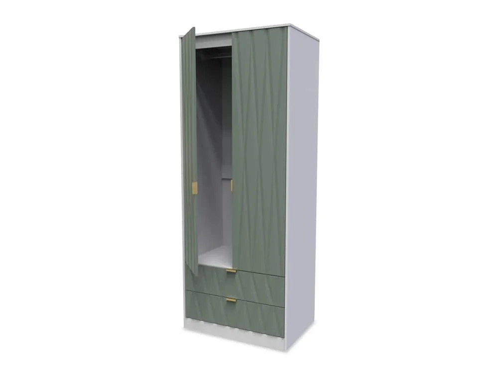 Welcome Welcome Las Vegas 2 Door 2 Drawer Tall Double Wardrobe (Assembled)